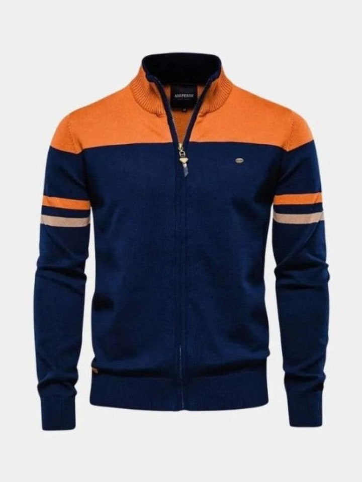 Anders™ | Strikcardigan med Lynlås