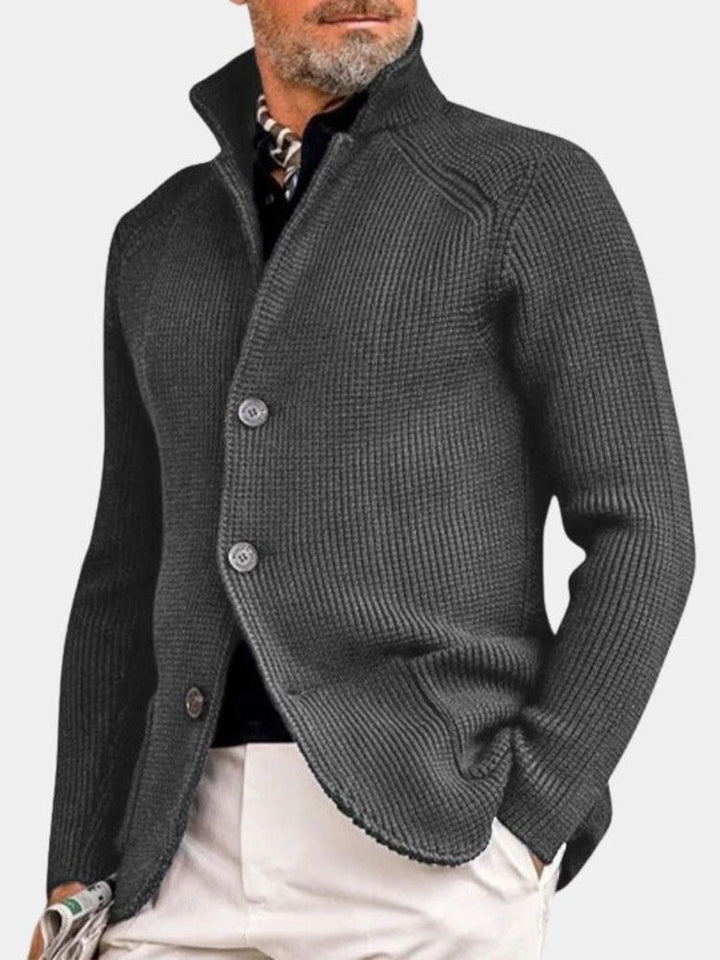 Henrik™ | Strikjakke med Knapper