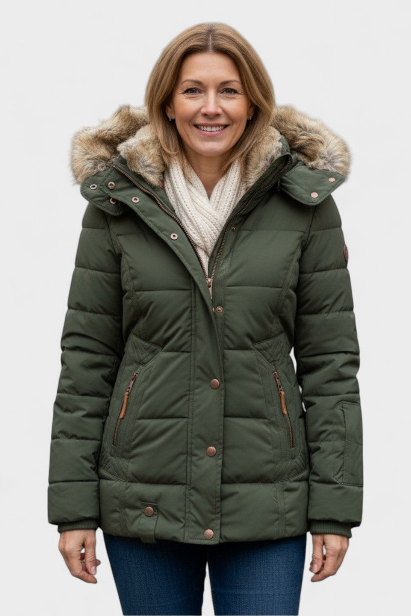 Thilde™ | Frakke med blødt pelsfor